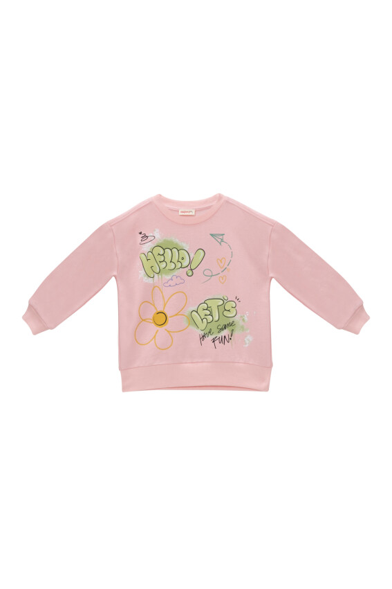 Wholesale Girl's Printed Sweatshirt 1-12Y Zeyland 1070-252Z4KSP61 - 1