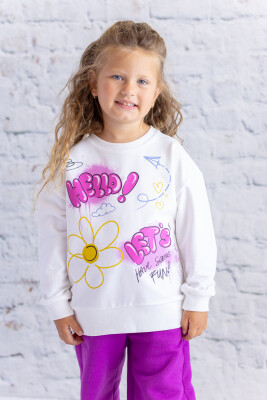 Wholesale Girl's Printed Sweatshirt 1-12Y Zeyland 1070-252Z4KSP61-A - Zeyland