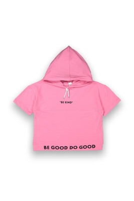 Wholesale Girls Printed T-Shirt 10-13Y Tuffy 1099-9151 Темно-розовый 