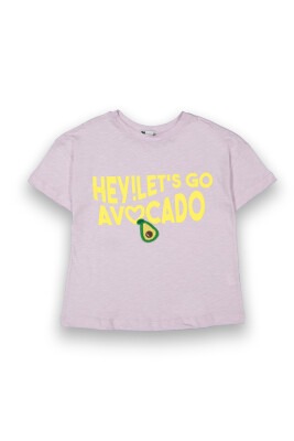 Wholesale Girls Printed T-Shirt 10-13Y Tuffy 1099-9152 Светло-лиловый 