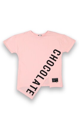 Wholesale Girls Printed T-Shirt 10-13Y Tuffy 1099-9158 Светло- розовый 