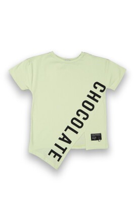 Wholesale Girls Printed T-Shirt 10-13Y Tuffy 1099-9158 Серо-зелёный цвет
