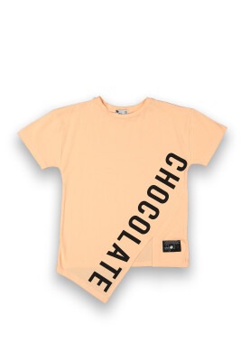 Wholesale Girls Printed T-Shirt 10-13Y Tuffy 1099-9158 Орандево-розовый 