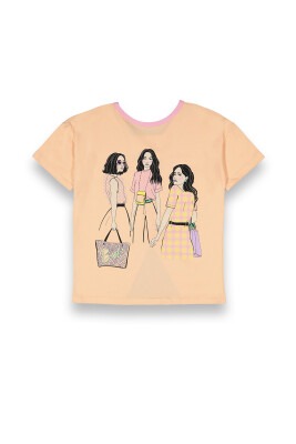Wholesale Girls Printed T-shirt 10-13Y Tuffy 1099-9159 - 1