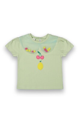 Wholesale Girls Printed T-shirt 2-5Y Tuffy 1099-9053 Серо-зелёный цвет