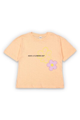 Wholesale Girls Printed T-Shirt 6-9Y Tuffy 1099-9104 Орандево-розовый 