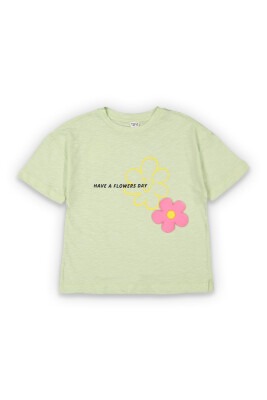 Wholesale Girls Printed T-Shirt 6-9Y Tuffy 1099-9104 Серо-зелёный цвет