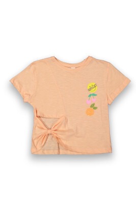 Wholesale Girls Printed T-shirt 6-9Y Tuffy 1099-9108 Орандево-розовый 