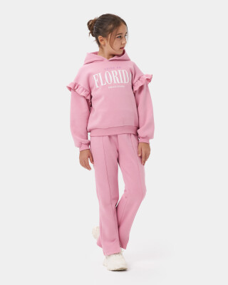 Wholesale Girl's Printed Tracksuit Set 7-10Y Miniloox 1054-24419 - 2