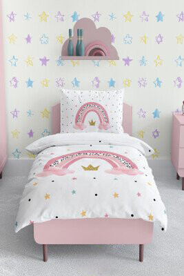 Wholesale Girls Rainbow Patterned Duvet Cover Set 160*220cm Talia Home 2044-TLAN-305-1 - 1