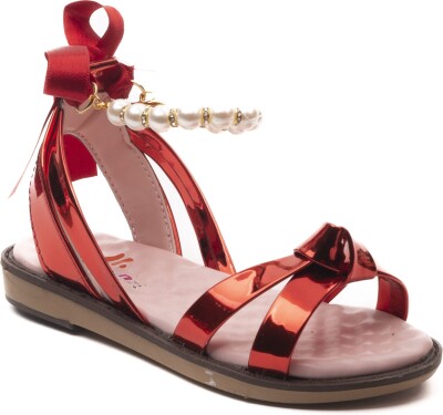 Wholesale Girls Sandals 26-30EU Minican 1060-WTE-P-INCILI Красный
