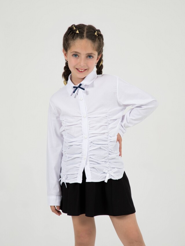 Wholesale Girls School Shirts 7-10Y Büşra Bebe 1016-24215 - 1