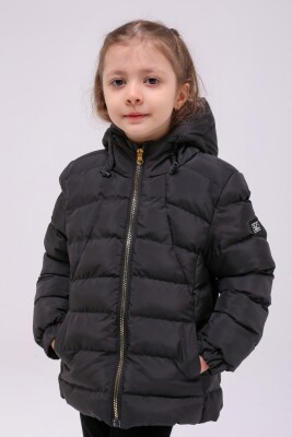 Wholesale Girl's Seasonal Coat 4-14Y Benitto Kids 2007-51295 Чёрный 