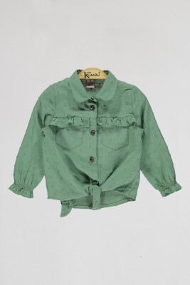 Wholesale Girls Shirt 10-13Y Kumru Bebe 1075-4074 Зелёный 