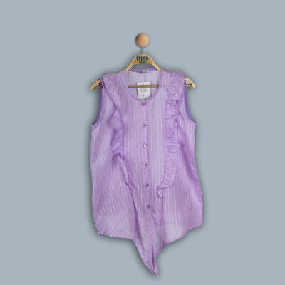 Wholesale Girls Shirt 10-13Y Timo 1018-TK4DÜ012243664 Лиловый 