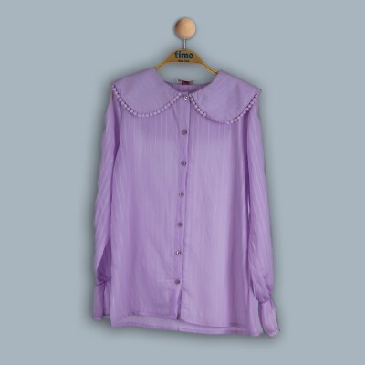 Wholesale Girls Shirt 10-13Y Timo 1018-TK4DÜ202242754 Лиловый 