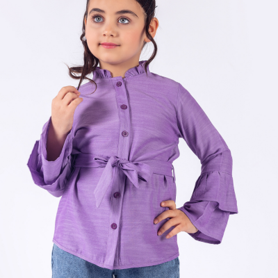 Wholesale Girls Shirt 12-15Y Pafim 2041-Y23-3291 Фиолетовый
