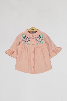 Wholesale Girls Shirt 2-5Y Kumru Bebe 1075-4080 Лососевый цвет