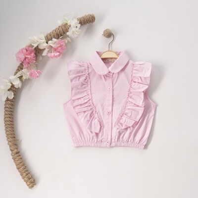 Wholesale Girls Shirt 7-10Y Büşra Bebe 1016-23128 Розовый 