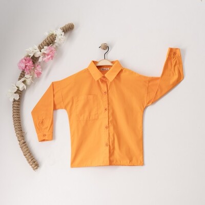 Wholesale Girls Shirt 7-10Y Büşra Bebe 1016-23155 Оранжевый 