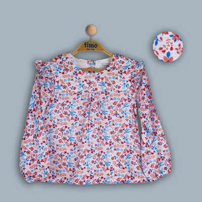 Wholesale Girls Shirts 2-5Y Timo 1018-TK4DÜ202241962 Синий