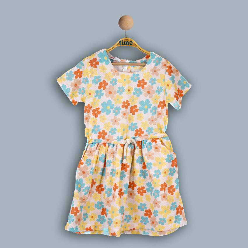 Wholesale Girls Short Sleeve Dress 2-5Y Timo 1018-TK4DÜ042242572 - 3