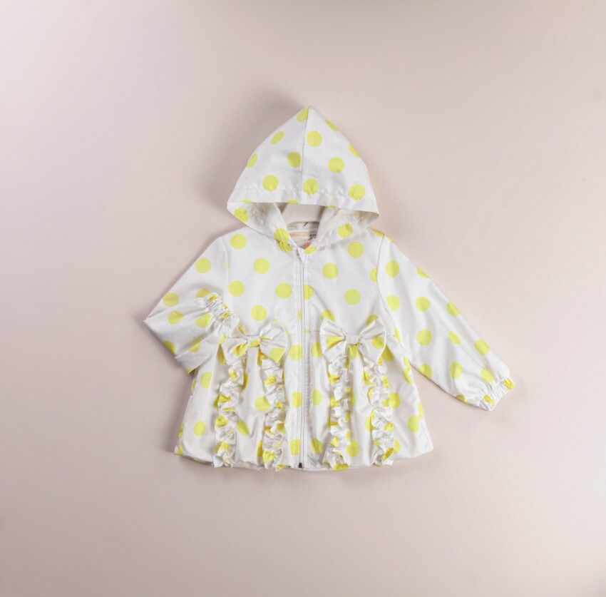 Wholesale Girls Spotted Raincoat with Hooded 5-8Y BabyRose 1002-8424 - 2