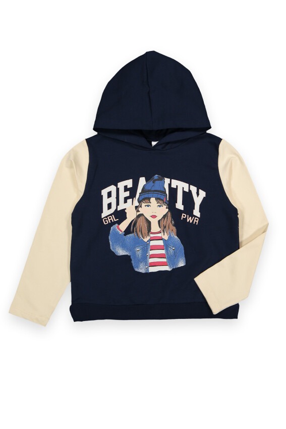 Wholesale Girls Sweat with Hoodie 6-9Y Tuffy 1099-115 - 4