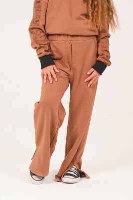 Wholesale Girl's Sweatpants with Pockets 8-15Y Jazziee 2051-252J4MTL06 Норковый