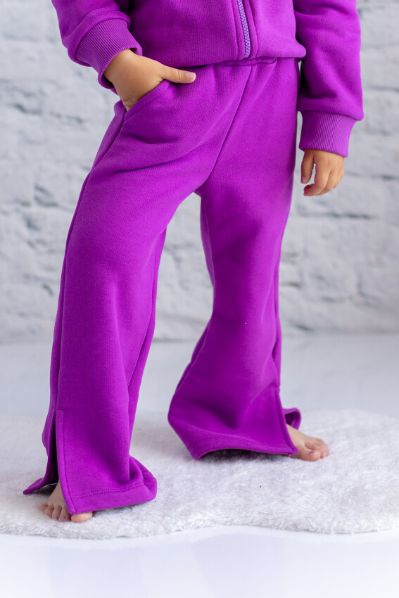 Wholesale Girl's Sweatpants with Slit Detail 1-12Y Zeyland 1070-252Z4KEC06 - 2