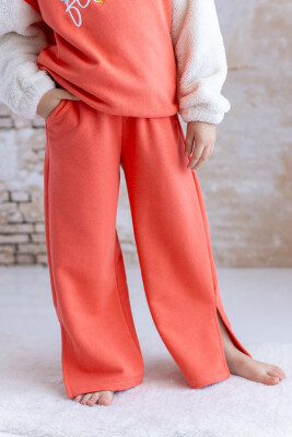 Wholesale Girl's Sweatpants with Slit Detail 1-12Y Zeyland 1070-252Z4KEC06 Киноварь