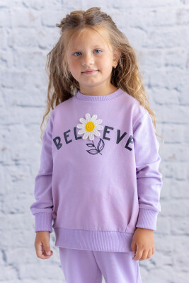 Wholesale Girl's Sweatshirt with Flower Accessories 1-12Y Zeyland 1070-252Z4KEP65 - Zeyland