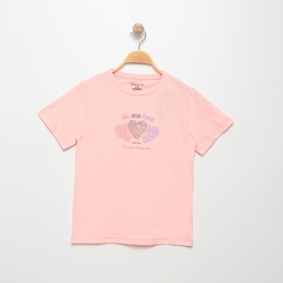 Wholesale Girls T-shirt 10-13Y Divonette 1023-8247-4 Розовый 