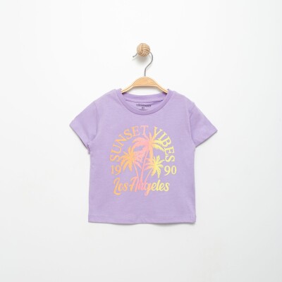 Wholesale Girls T-shirt 2-5Y Divonette 1023-8244-2 Лиловый 