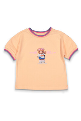 Wholesale Girls T-shirt 2-5Y Tuffy 1099-1952 Орандево-розовый 