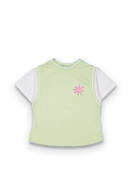 Wholesale Girls T-shirt 2-5Y Tuffy 1099-9069 Серо-зелёный цвет