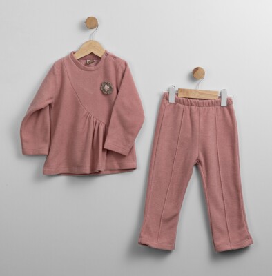 Wholesale Girl's Tracksuit Set 2-5Y Flexi Baby 2063-248069 Пыльная роза