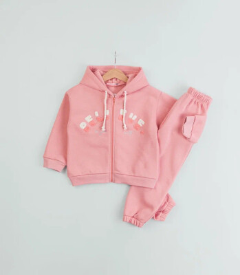 Wholesale Girls Tracksuit Set 3-6Y BabyRose 1002-7798 Пыльная роза