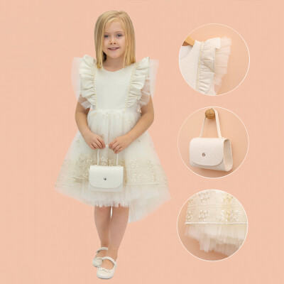 Wholesale Girls Tulle Dress 2-5Y Lilax 1049-6274 - 1