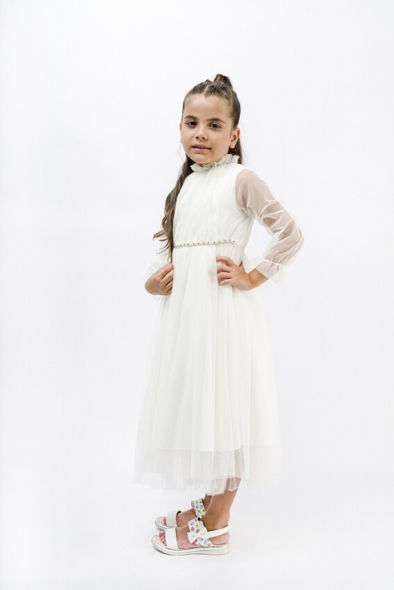 Wholesale Girls Tulle Dress 2-5Y Wecan 1022-23003 - 5