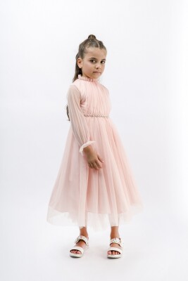 Wholesale Girls Tulle Dress 2-5Y Wecan 1022-23003 Лососевый цвет