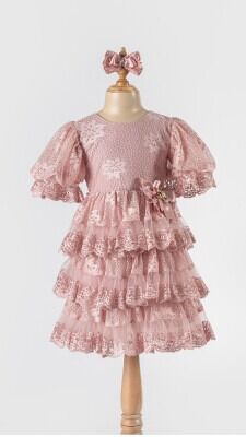 Wholesale Girls Tulle Dress 6-12Y Tivido 1042-2492 - 3