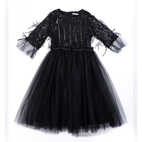 Wholesale Girls Tulle Dress 7-10Y Büşra Bebe 1016-23188 - 4