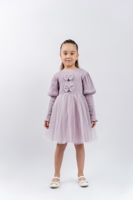 Wholesale Girls Tulle Silvery Dress 3-6Y Eray Kids 1044-13259 Лиловый 