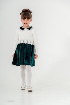 Wholesale Girls Velvet Dress 2-5Y Eray Kids 1044-6342 Зелёный 