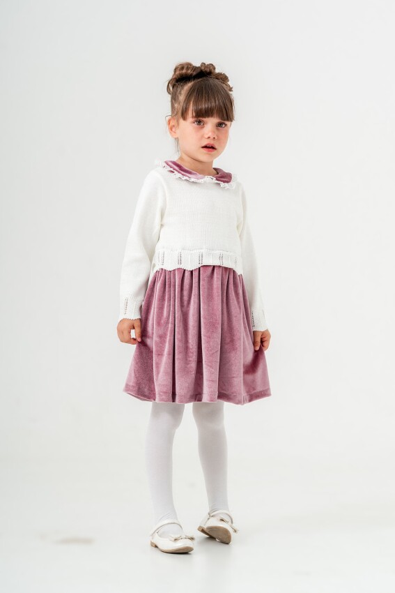 Wholesale Girls Velvet Dress 2-5Y Eray Kids 1044-6342 - 2