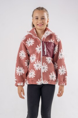 Wholesale Girls Welsoft Coat 9-12Y Eray Kids 1044-6284 Темно-фиолетовый
