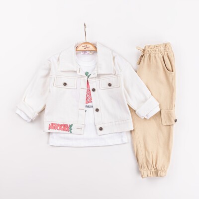 Wholesale Girs 3-Pieces Jacket, T-shirt and Pants Set 2-6Y Miss Lore 1055-5623 - 2