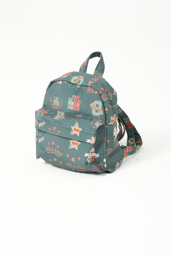 Wholesale Kids College Patterned Backpack Mininio 2062-252M1KPK91 - 1