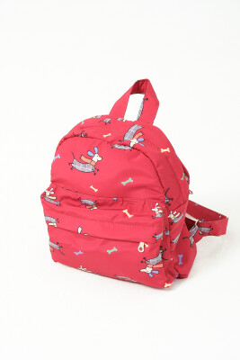 Wholesale Kids College Patterned Backpack Mininio 2062-252M3KOP91 Бордовый 